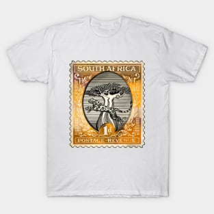 African Cheetah Baobab Stamp T-Shirt